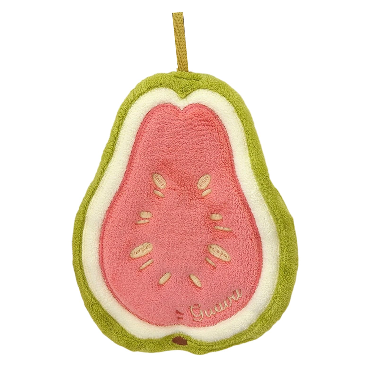 Xjdzineq Looped Hand Towel Coral Fleece Fruit Design Plush Drying Cloth for Kitchen Sink Bathroom and Family Wash Areas Sink Washcloth Loop Towel Nursery Plush Drying Cloth Home Bathroom Washcloth