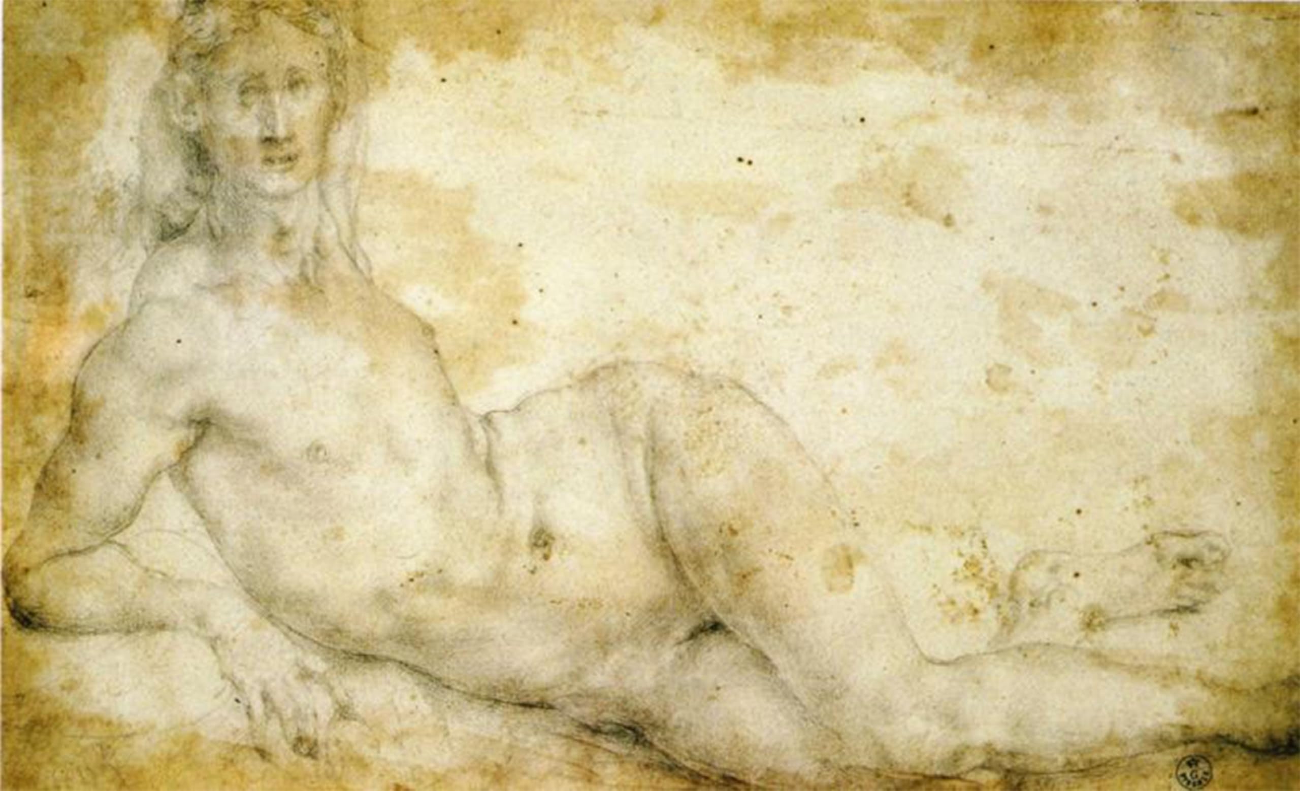 SERENDIPITP Abstract Painting Mural Print Picture Wall Decor Painting Female by Jacopo Pontormo Vintage Wall Artwork for Home Decor 60x90cm