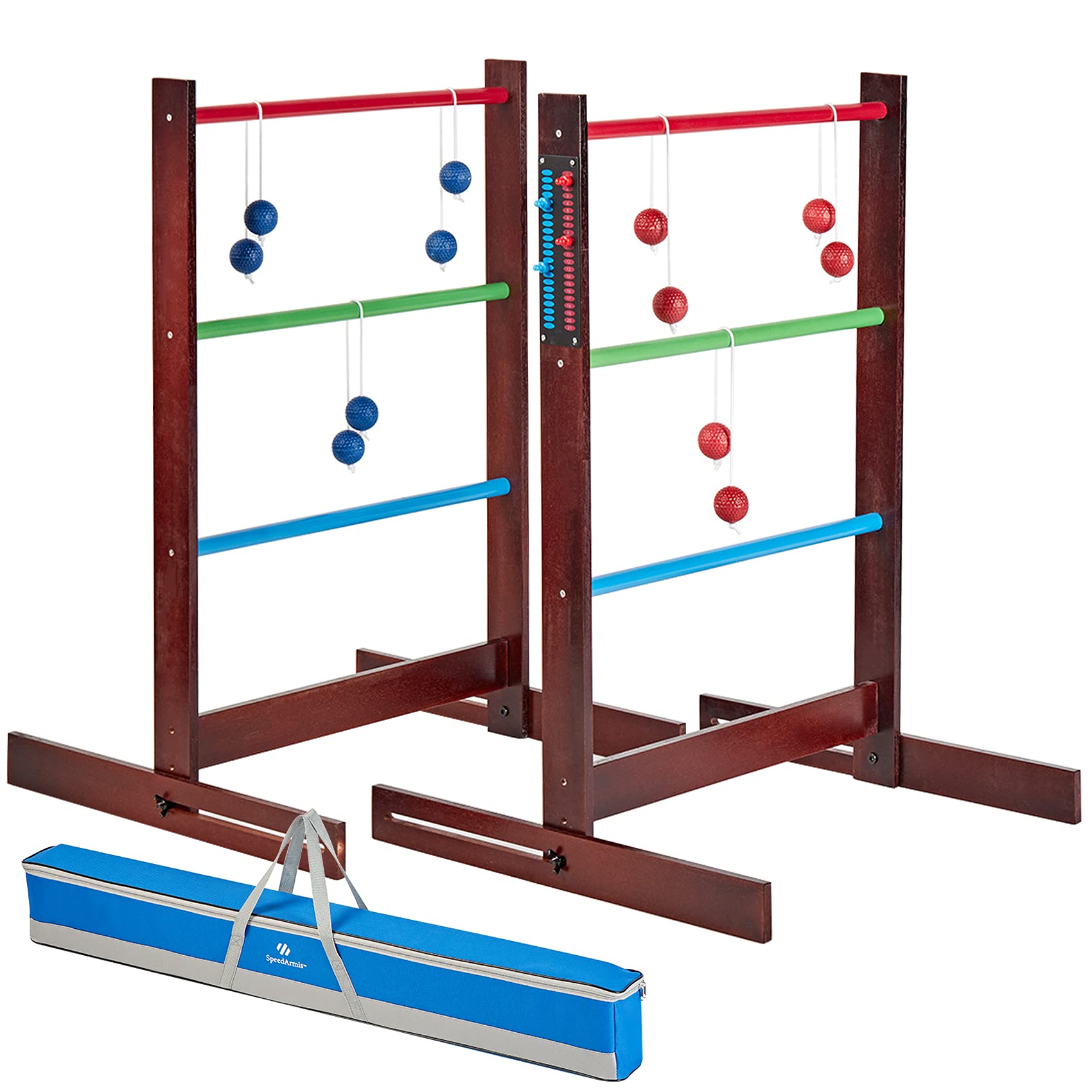 Buy SpeedArmis Retro Ladder Toss Game Set, 35In Rubber Wooden Ladder