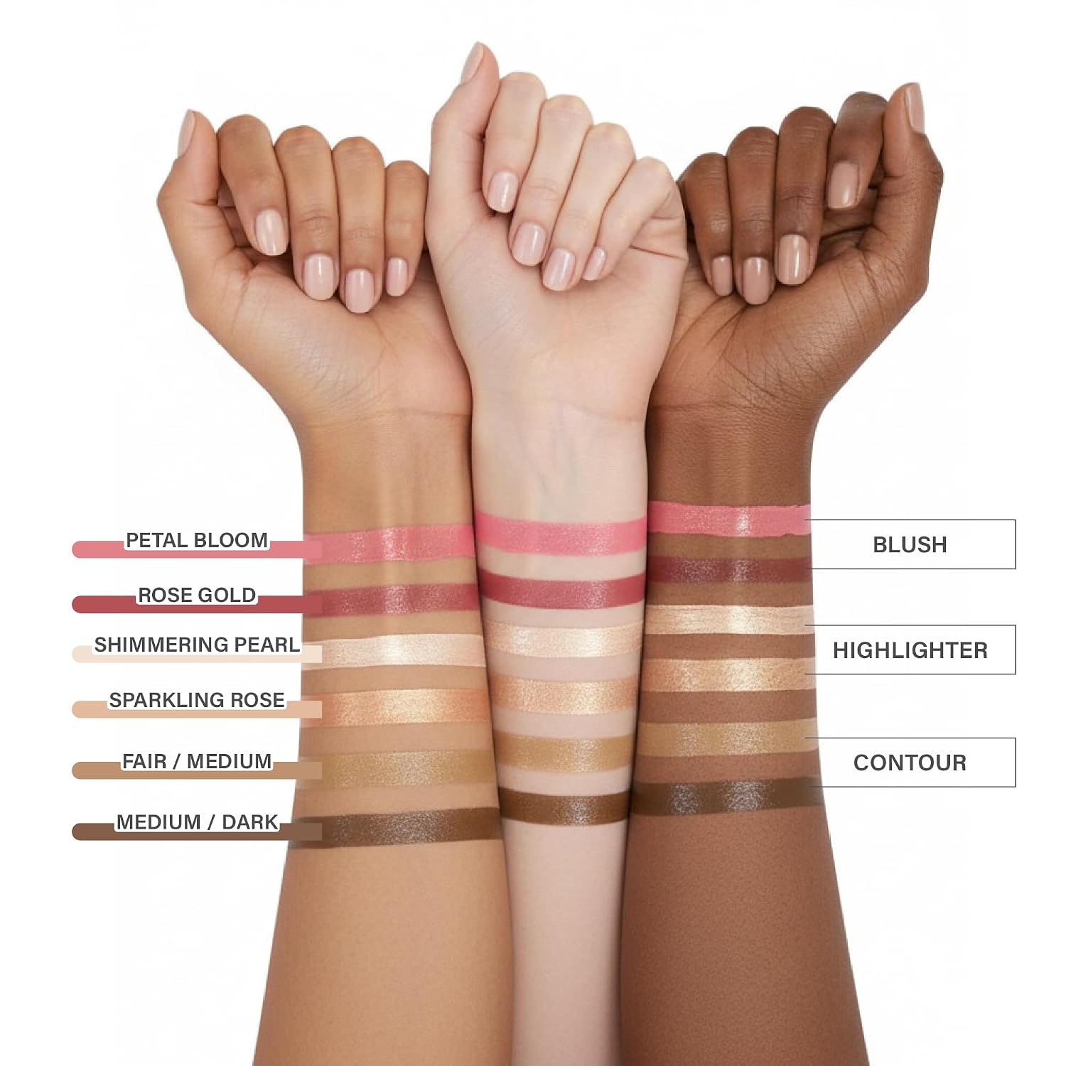 b.pure Glow Up Liquid Contour Wand | Hyaluronic Acid & Vitamin E | Blendable, Buildable Formula | Medium/Dark, 0.27 oz, 3-Pack image 5