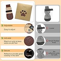 Vista 48 de BEAUTYZOO 6 calcetines para perros para evitar lamer las patas, zapatos antideslizantes para suelos de madera dura en pavimentos calientes, botas