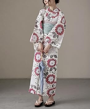 衿秀 浴衣 日本製 綿麻浴衣 半幅兵児帯セット 花夏衣浴衣 仕立て上がり