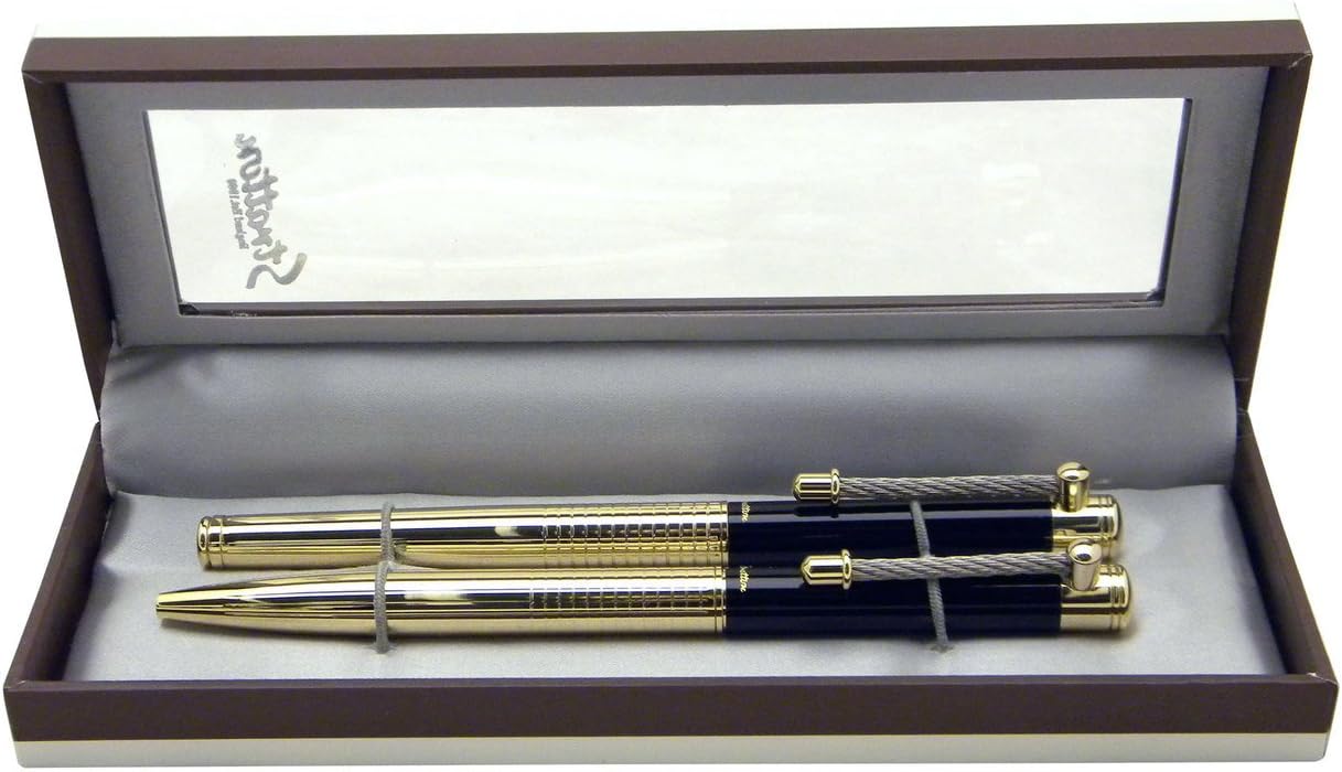 Stratton Goldtone Roller Ball & Biro Pen Gift Set - The Ideal Gift for Him Or Her ST1008