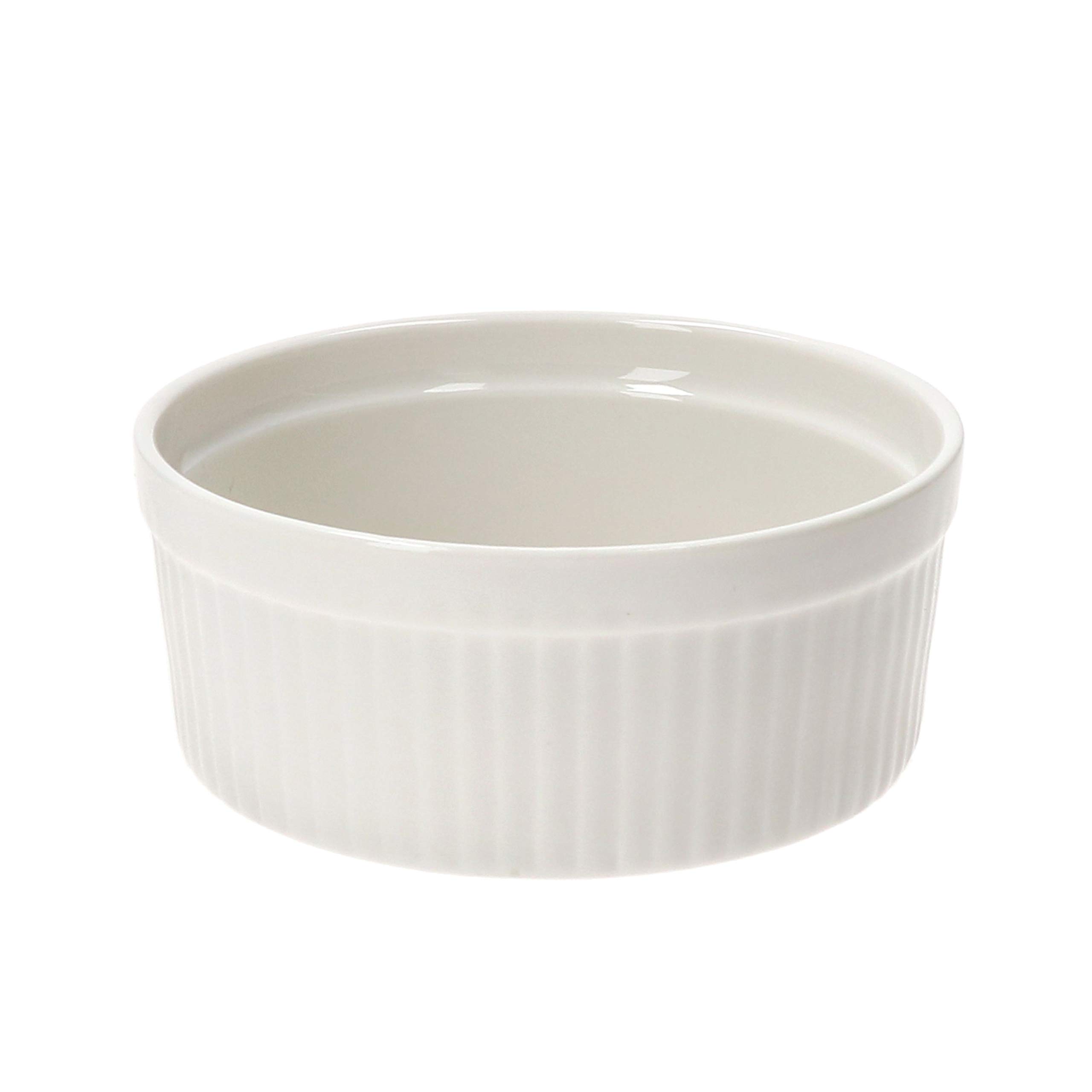 MamboCat Lot de 12 ramequins Bianca 250 ml I Porcelaine I Ø 11,5 cm I Blanc I Moule I Moule I Moules à muffins I pour crème brûlée, soufflé, cupcakes, Tiramisu, etc.