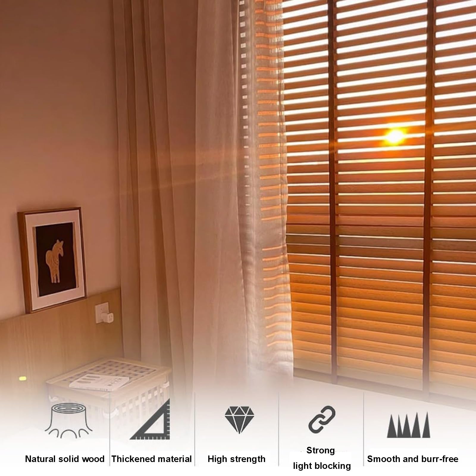 Store Vénitien Aluminium 25mm - Sur Mesure (30 à 160cm) Intérieur/extérieur, Occultant, Noir