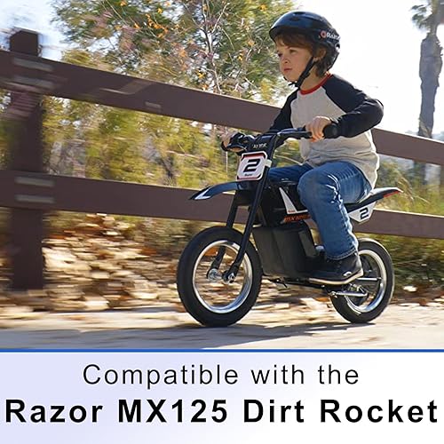 Miniatura 2 de AlveyTech Paquete de baterías prémium de 12 voltios para la moto eléctrica Razor MX125 Dirt Rocket (5 Ah, versiones 1+)  Batería AGM recargable