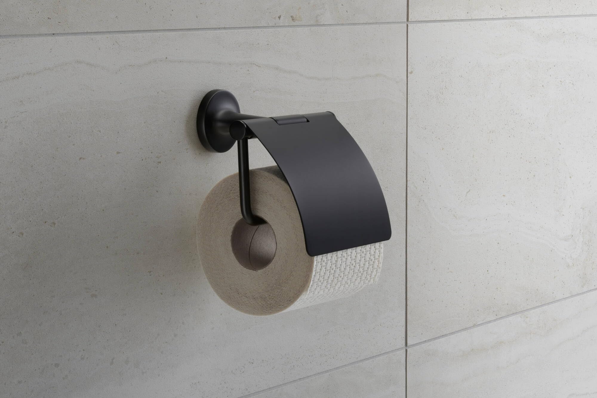 Duravit Starck T - Portarrollos de Papel para Pared (1 Rollo), Color Negro Mate