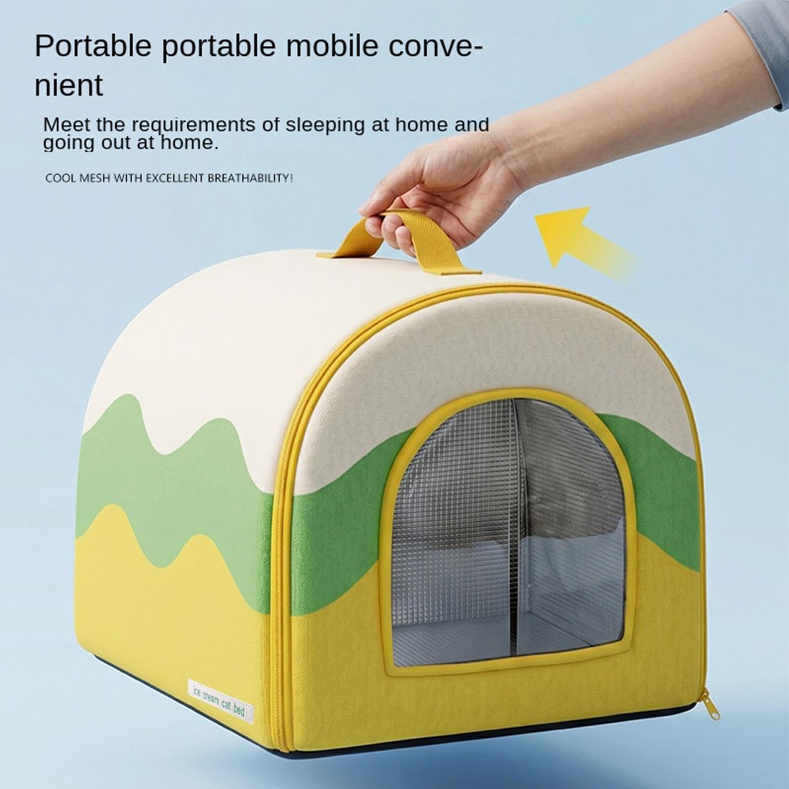 Genérico Casa Refrescante para Gatos Refugio de Verano para Gatitos | Cama Fría para Perros Exterior para Dueños Entrenadores Piso Hogar Oficina Dormitorio Sala Estudio Balcón Jardín