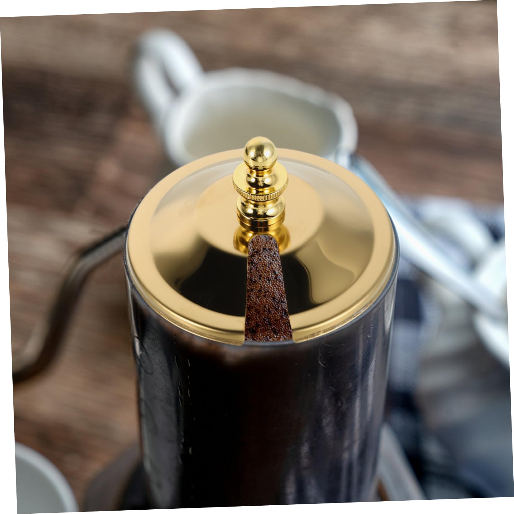 Edelstahl Kaffeeservice Ersatzdeckel Hitzebeständig Kaffeekannen Deckel Küchen-gadget für Herren Stilvolles Design Einfache Montage für Zuhause Büro