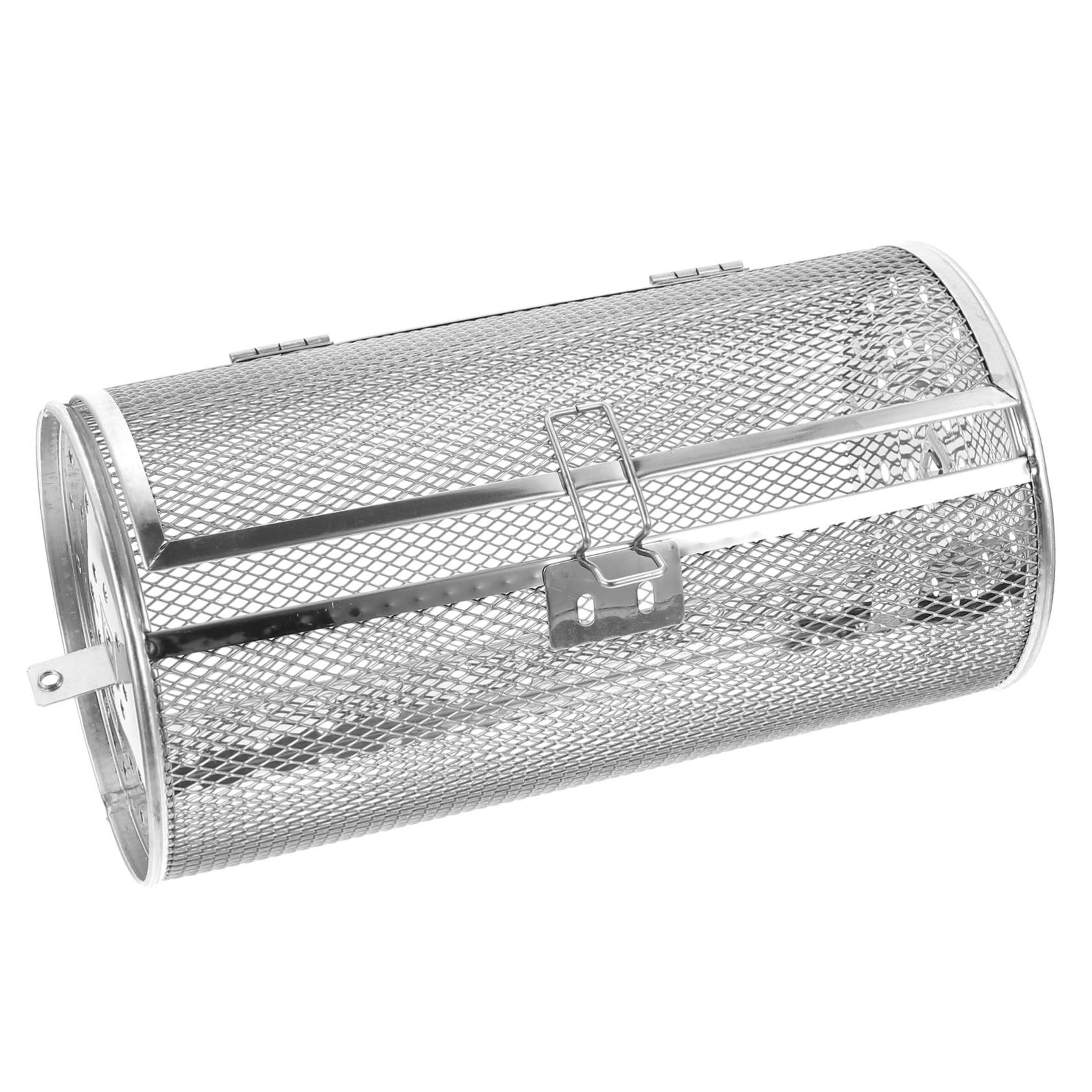 Jaula Giratoria de Acero Inoxidable para Asar y Hornear en Parrilla | Color Plata, Uso en Reuniones Familiares y Restaurante, Apta para Espárragos y Champiñones