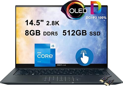 asus Zenbook 14X OLED Business Laptop  14.5 pulgadas 2.8K 120Hz Touch 550nits DCI-P3 100%  13 generación Intel 12-core i5-13500H i7-12700H  8GB DDR5 disponible en Yaxa Peru