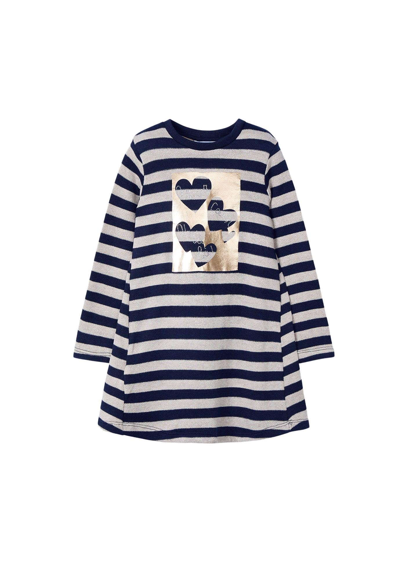 Mayoral Kleid mit Streifen für Mädchen Marinblau