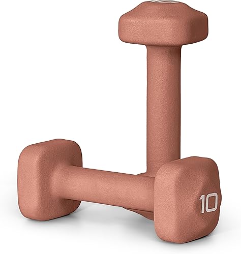 Miniatura 46 de Tone Fitness Pares de Mancuernas de Pesas de Neopreno con Cabeza Cuadrada Antirrodamiento | Múltiples Opciones verde azulado,Beige,Negro