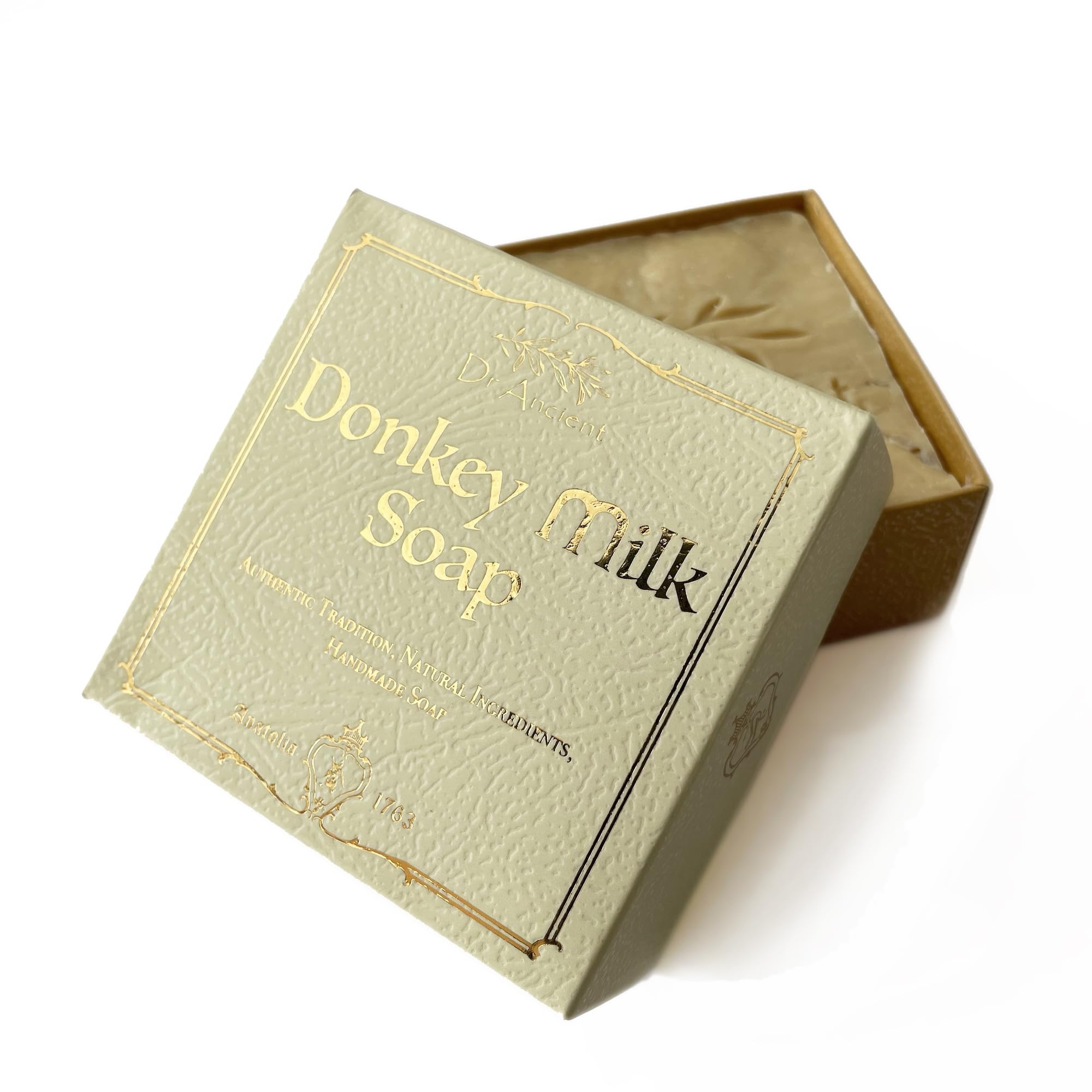 Dr.Ancient New Look, Same Great Donkey Milk Soap Bar Organic Natural Traditional Handmade Antique - Absolutely No Chemicals! Pure Natural Soaps!