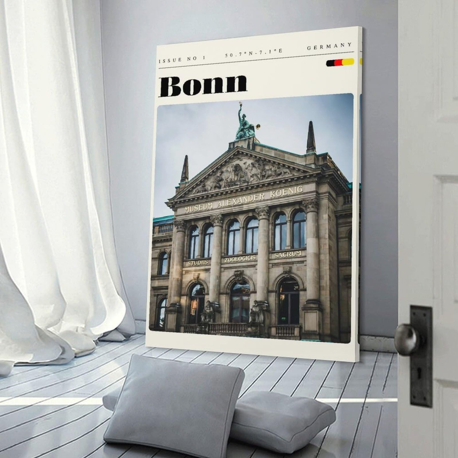 Junmoney Bonn Germany Travel Art Room Decor Wall Art 20x30inch(50x75cm), for Art Walls, Layered Displays Or Homes, Wall Decor Suited to Curated Displays