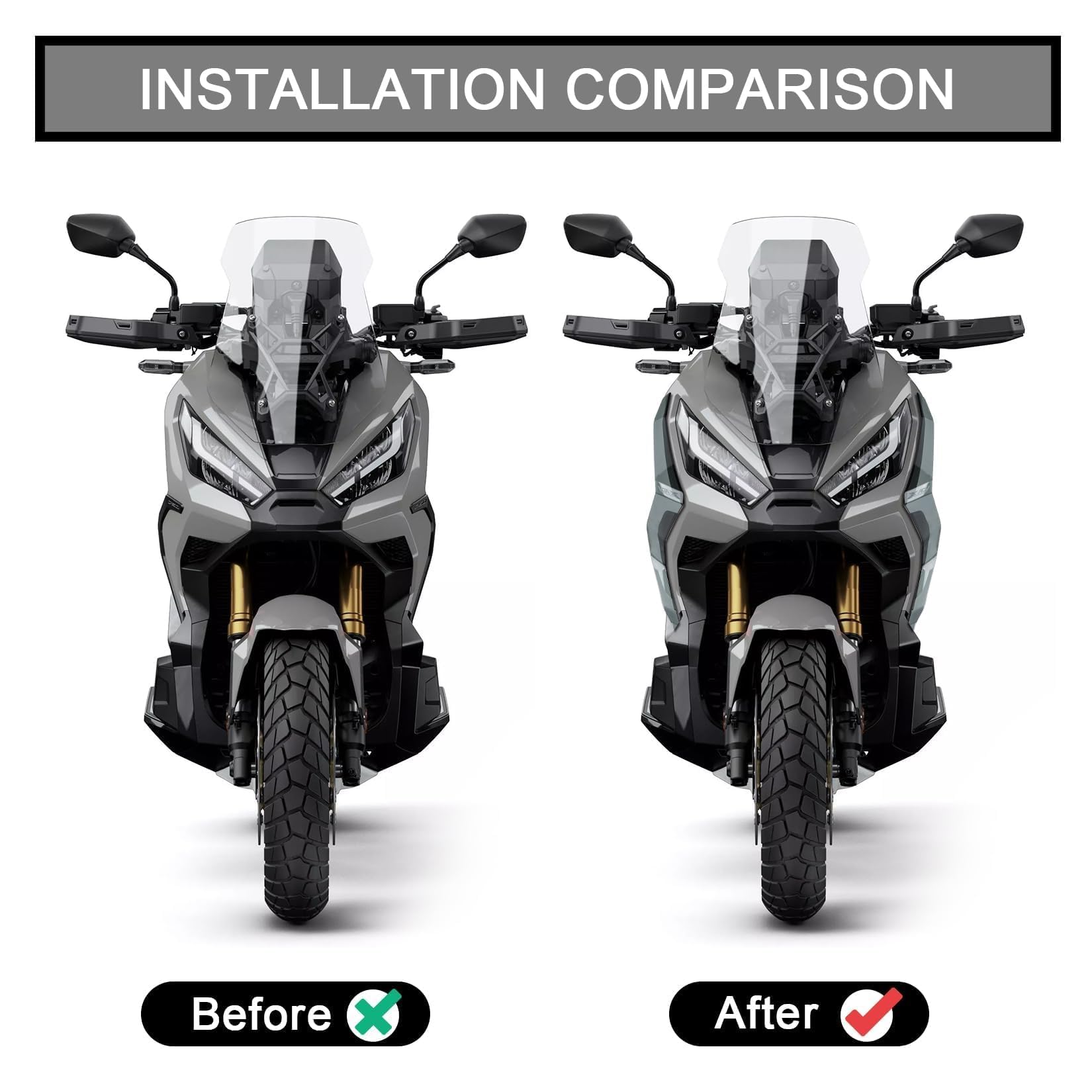 PSLER Ala del per Carenatura Laterale Moto per X-ADV 750 Forza 750 NC 750 2021 2022 2023 2024 2025, Alette Laterali del Parabrezza della Protezione delle Gambe Rivestimento dello Spoiler
