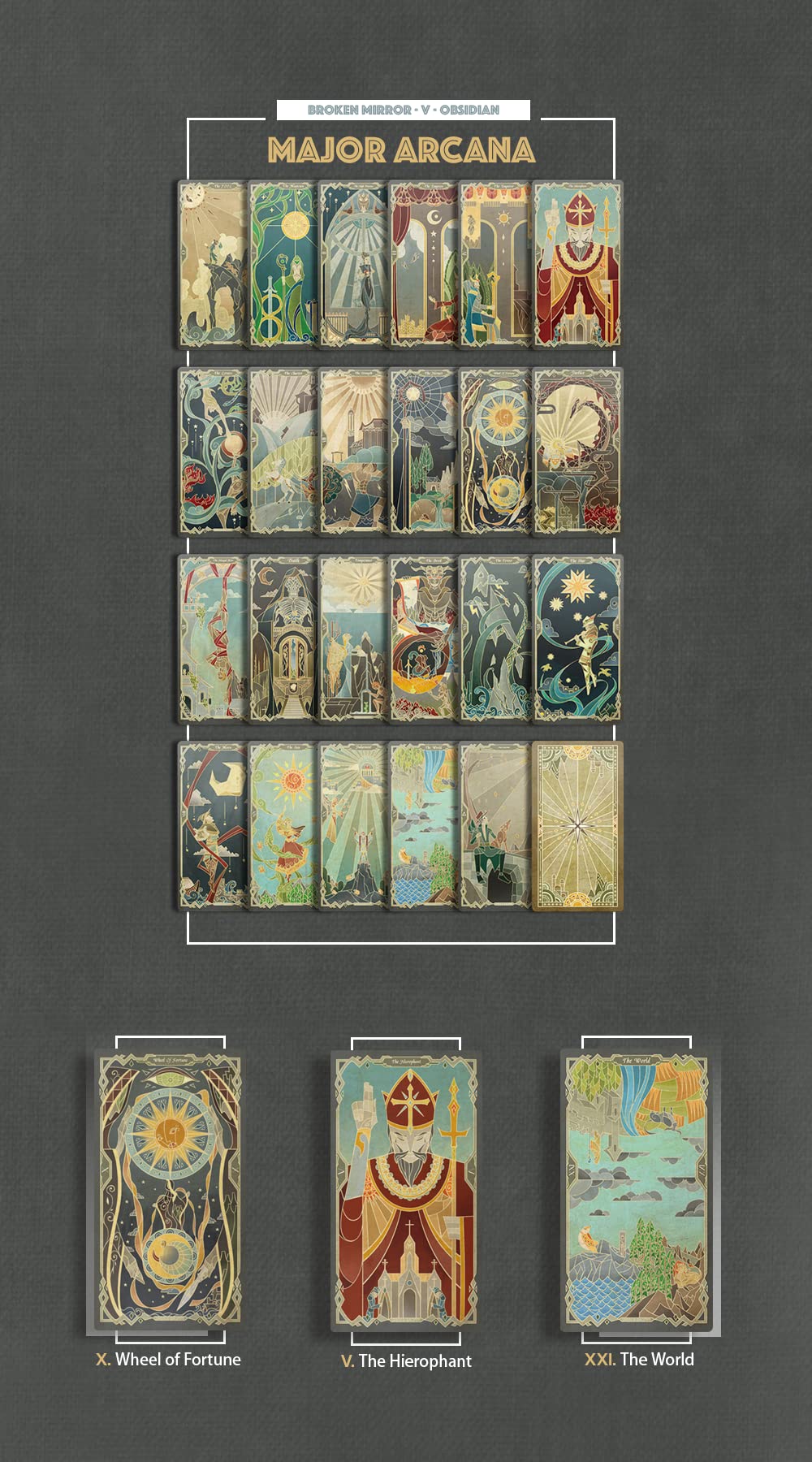 Amazon.com: Broken Mirror Tarot Fifth Edition Obsidian Version