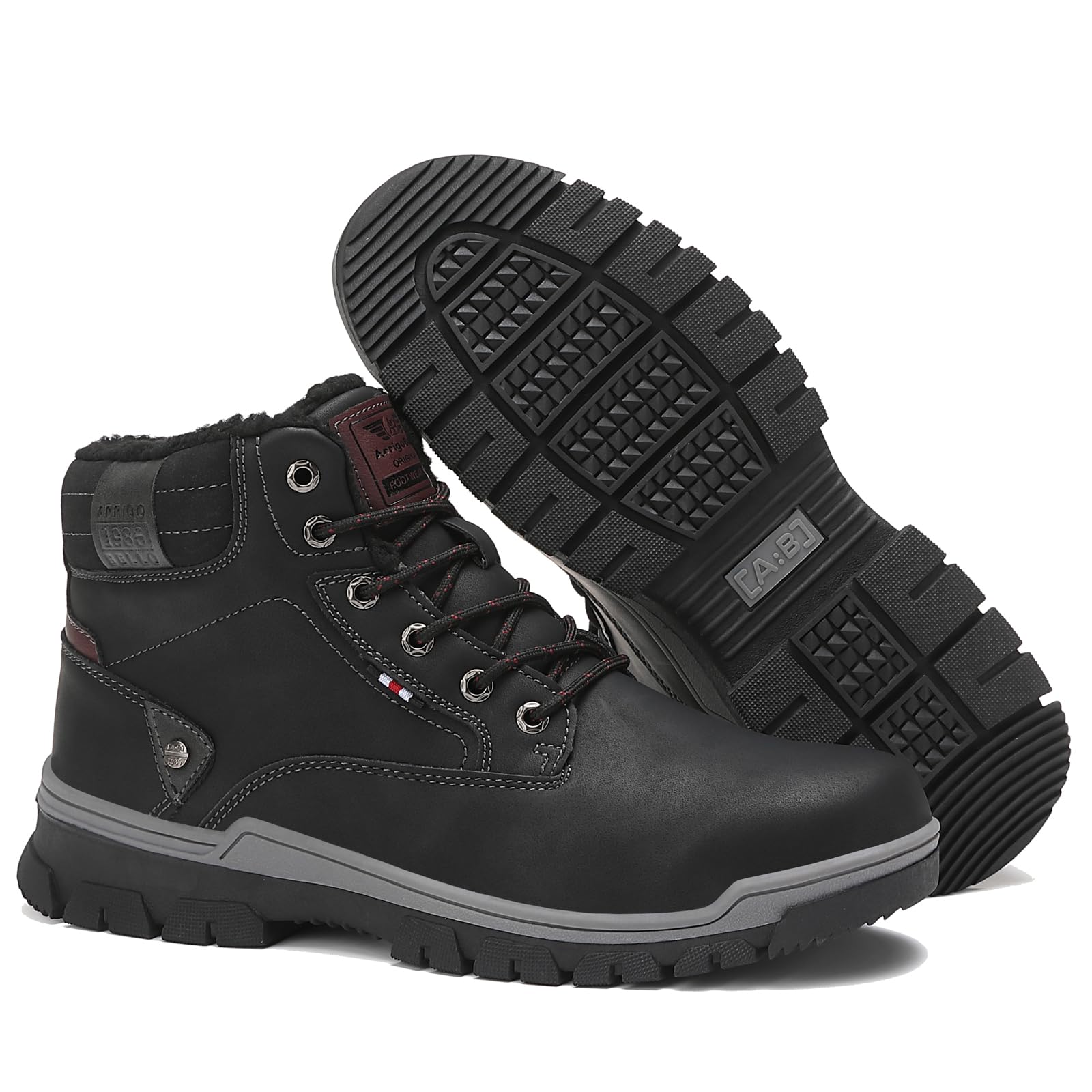 ARRIGO BELLO Stivali Uomo Invernali Scarpe Inverno Calda Foderato Montagna Antiscivolo Trekking Boots Scarponcini Neve Taglia 41-46EU