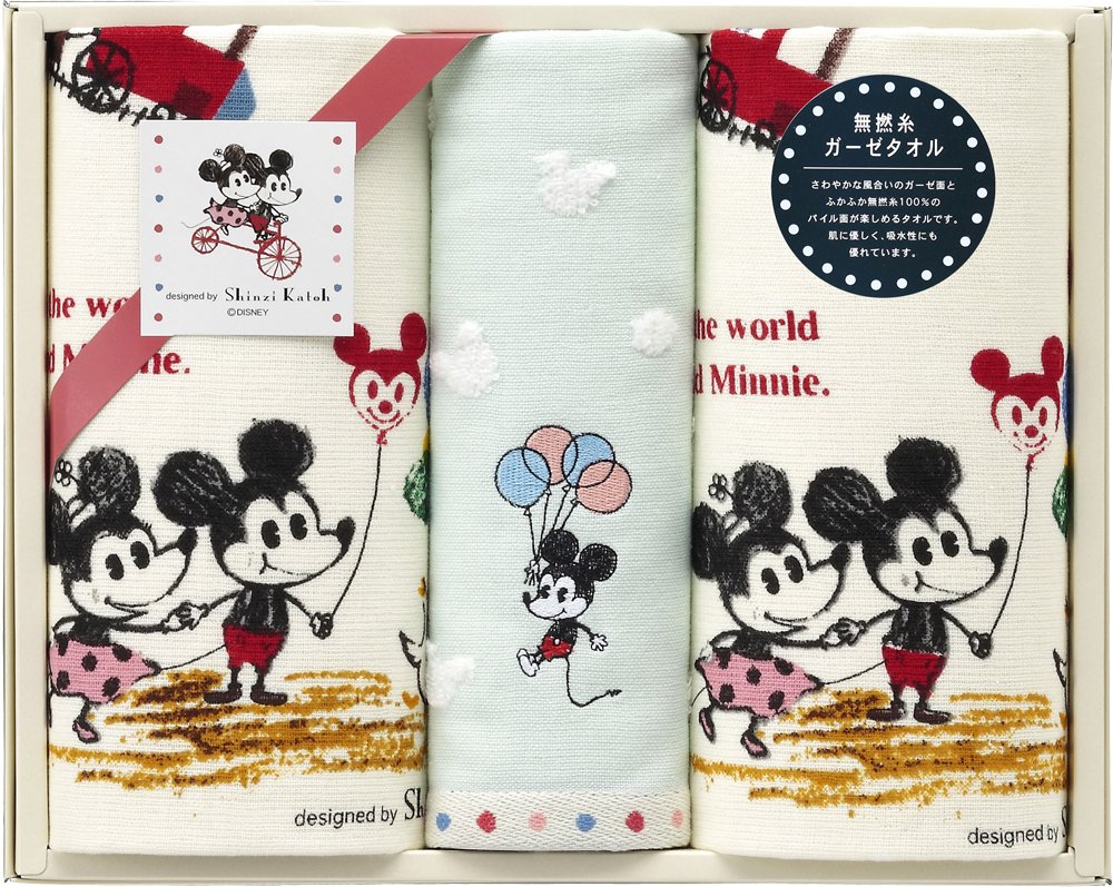 Amazon｜シンジカトウ ミッキー&ミニーワールド タオルギフトセット