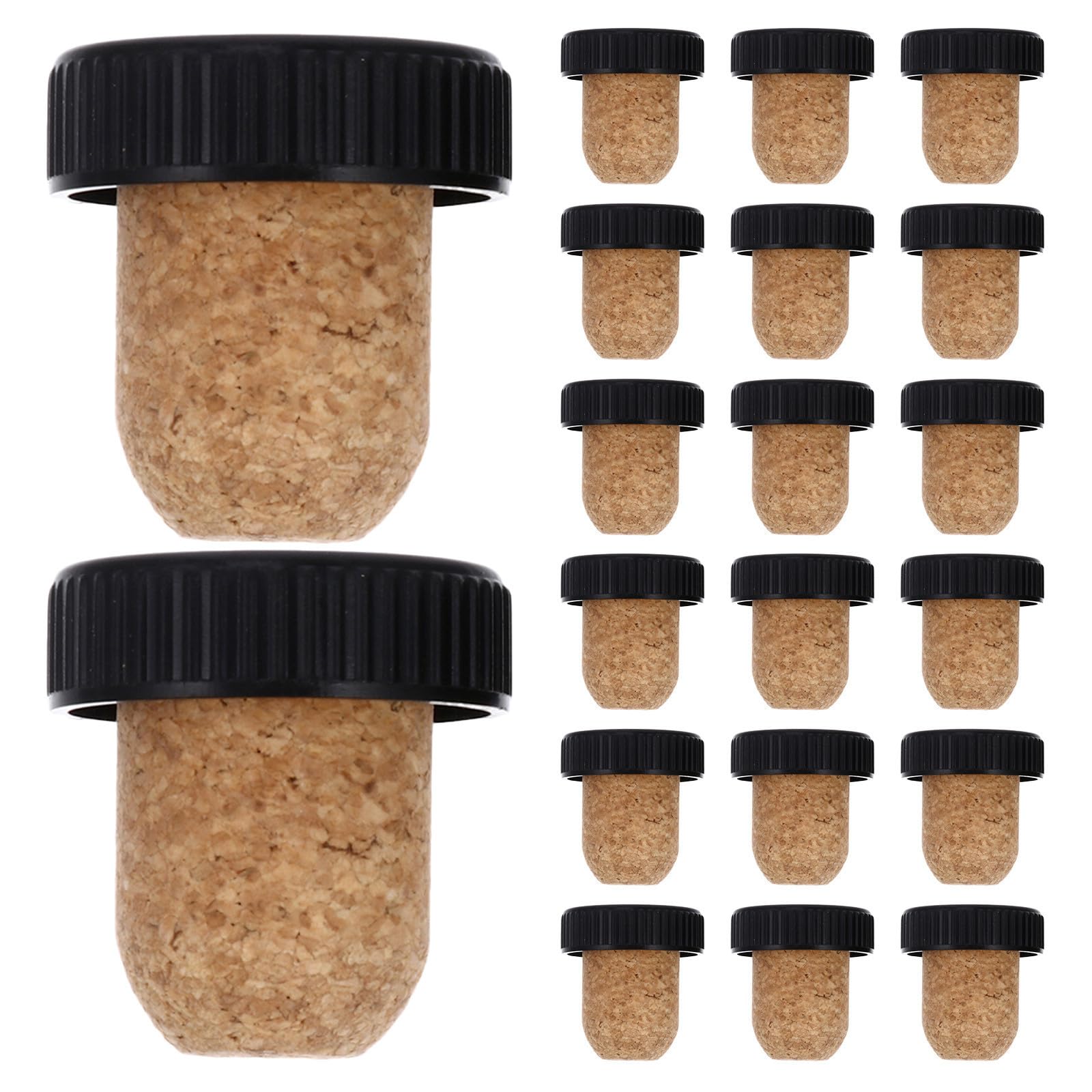 30pcs T-Shaped 19mm Wine Bottle Cork Stoppers for Glass Bottles