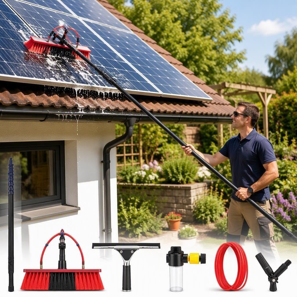 Carbonfaser Teleskopstange 12m Waschset, Fensterputzer für Dach & Auto