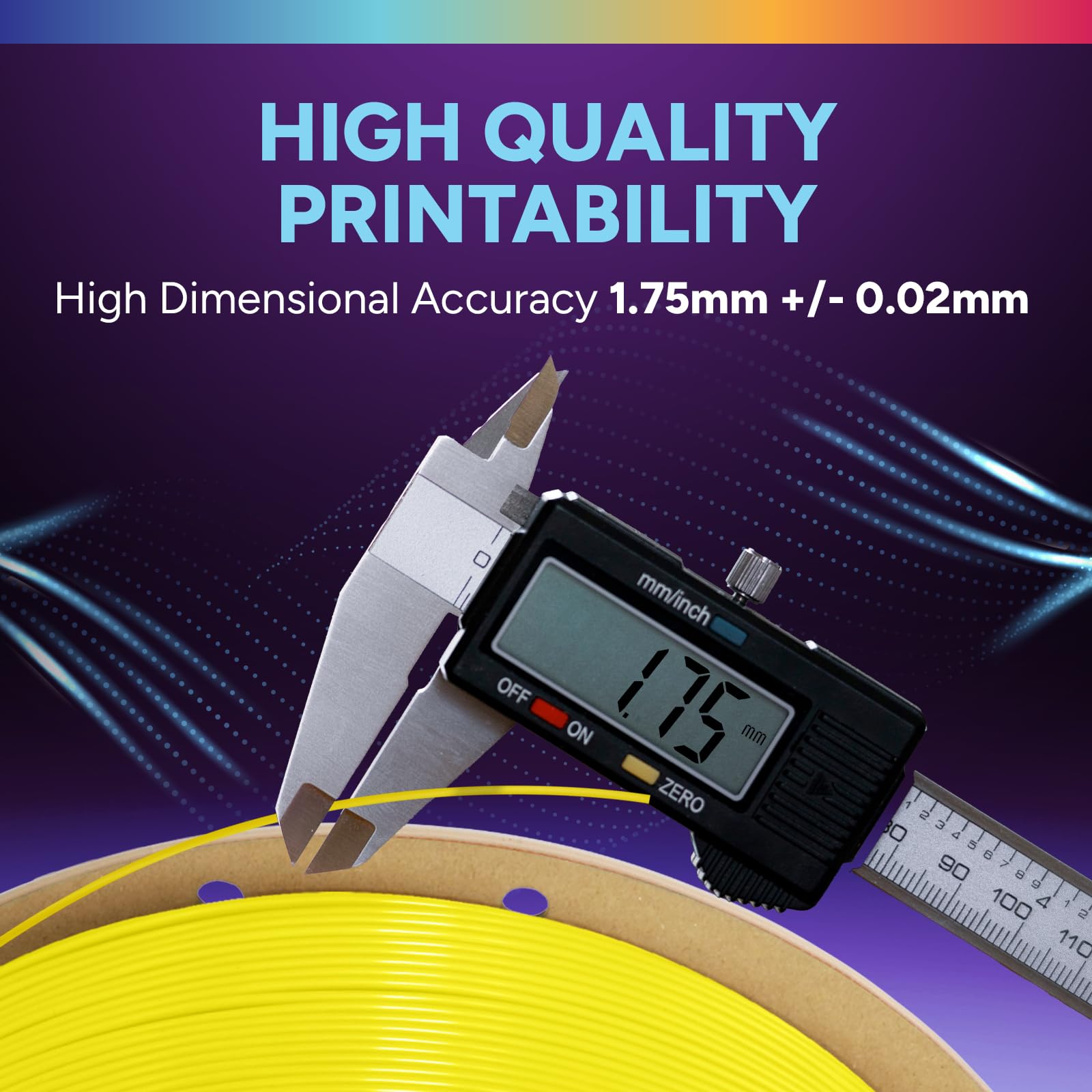 OVERTURE TPU 1,75 mm Filamento Flessibile High Speed TPU 1kg (HS Neon Yellow)