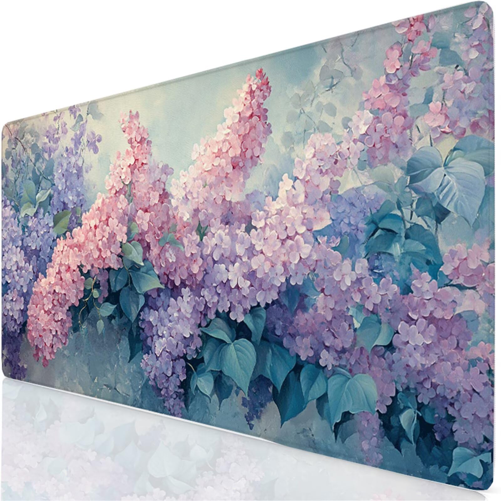 Podkładka pod mysz XXL 1200 x 600 x 3 mm duża fioletowa podkładka pod mysz lawendowa podkładka pod mysz biurko, antypoślizgowa gumowa podstawa, wysoka precyzja i szybkość Akcesoria do biura dla graczy