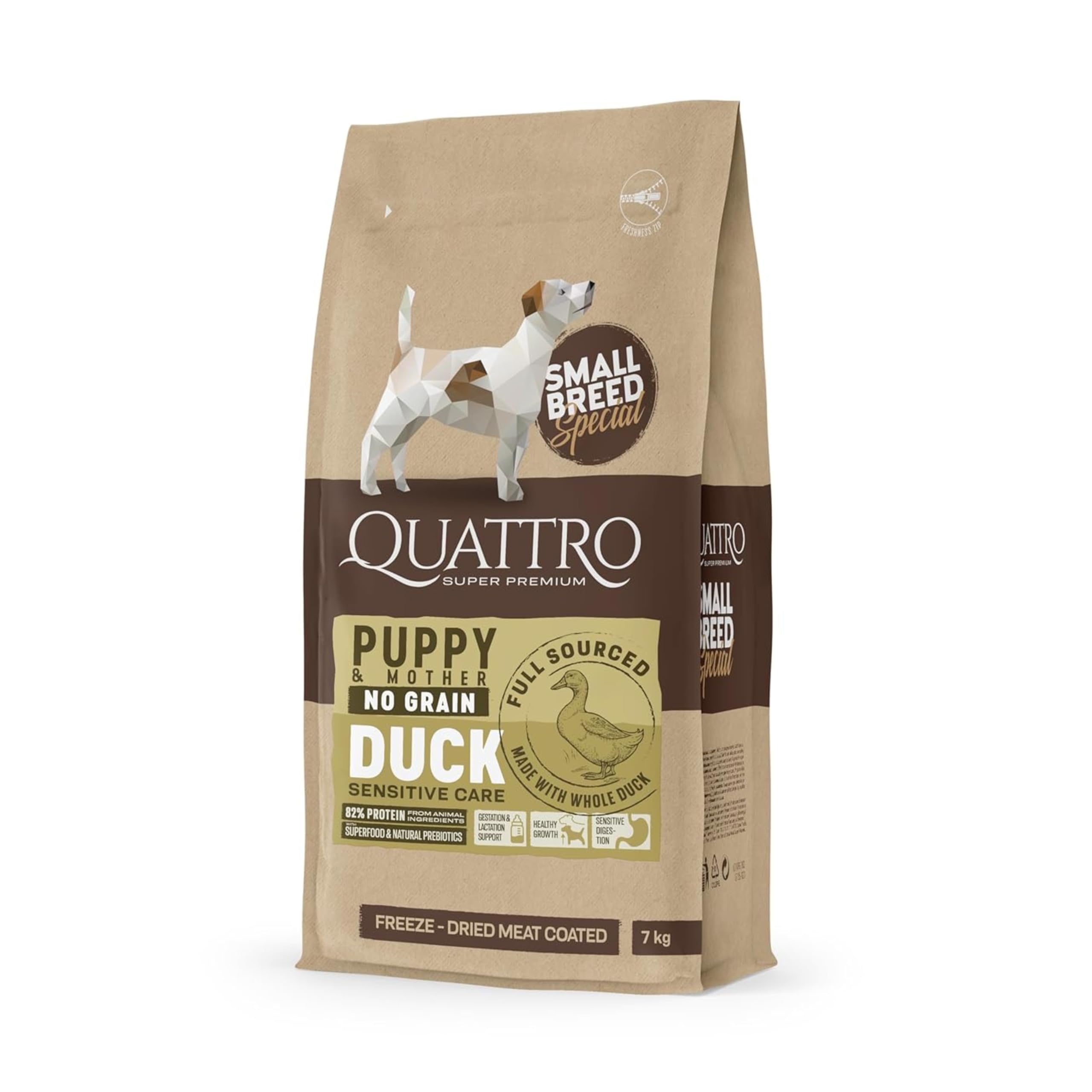 Quattro Ente Kleine Rassen Welpen & Mutter (7 kg)