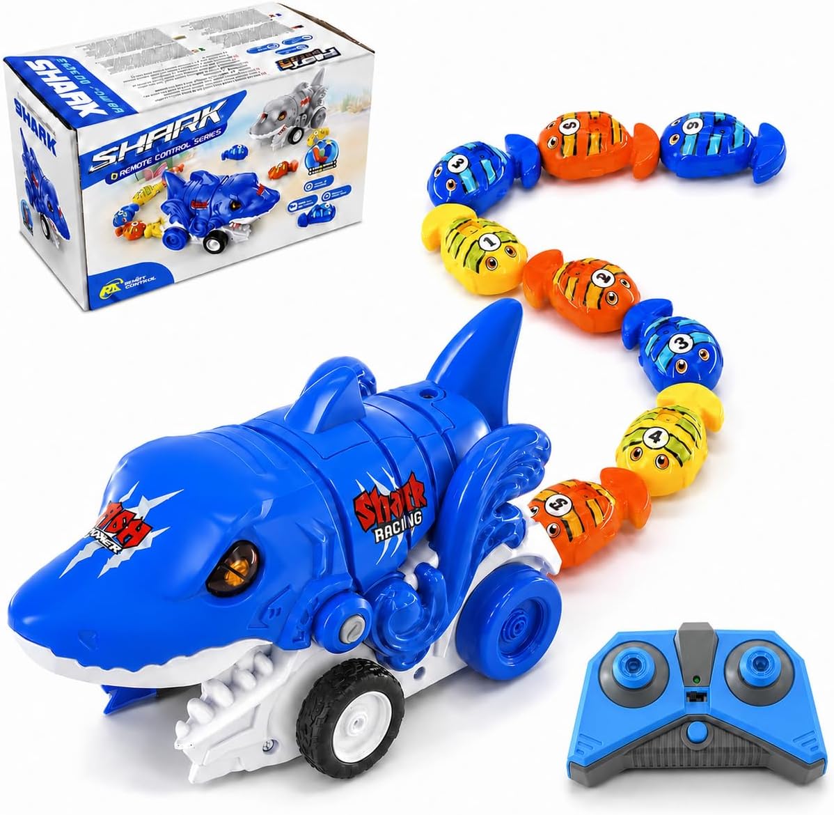 Blue Shark Remote Control Car for Kids Ages 3+