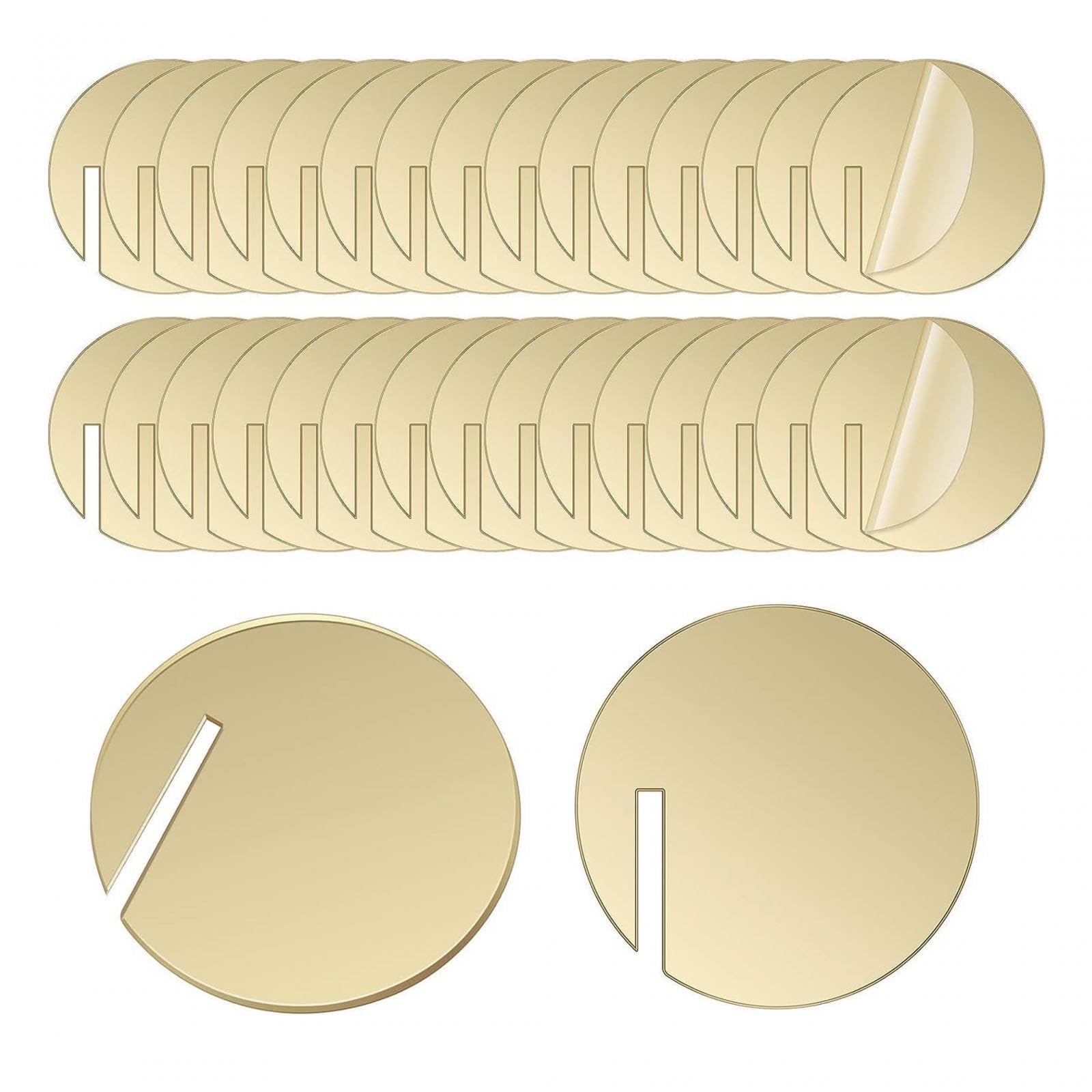 Nishiyuenyi 60 Pieces Acrylic Drink Tags Party Drink Tag Wedding Drink Markers Glass Tags for Home, Gold with Blue Backs