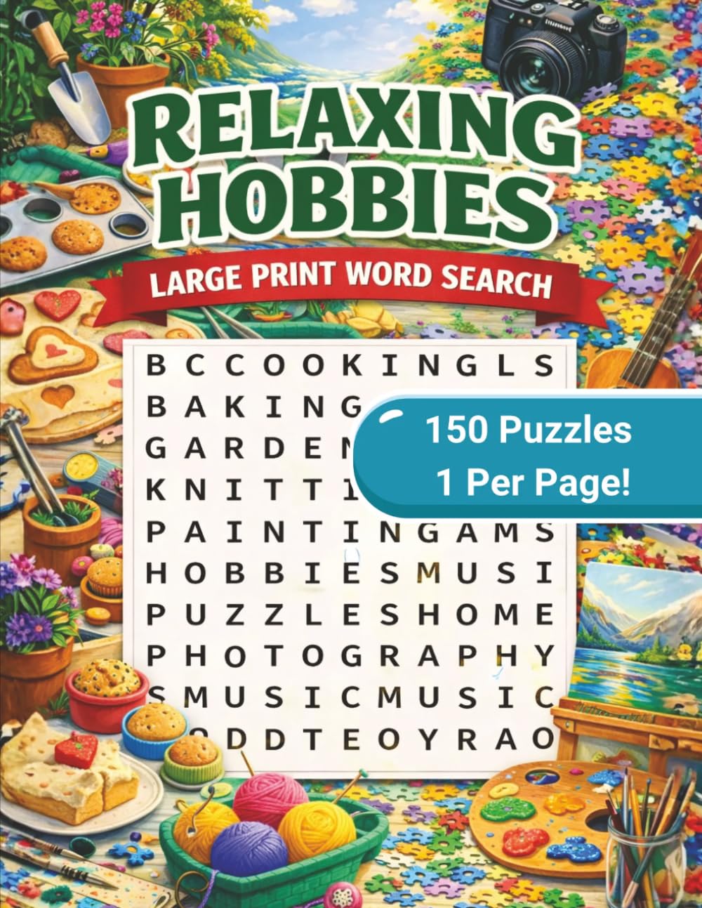 Relaxing Hobbies Large Print Word Search: 150 Hobby-Themed Word Search Puzzles for Seniors and Adults - 6,000 words to find