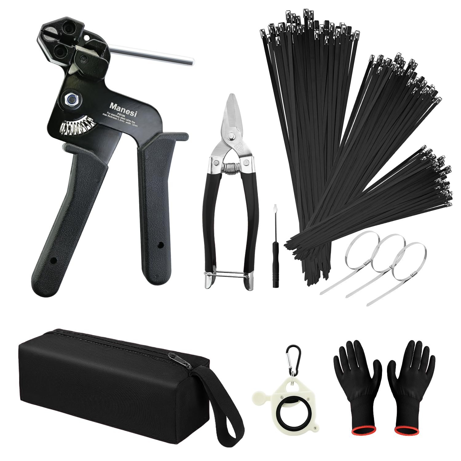Pince pour serre-câble métallique outil de tension découpe pour attache zip inox self-locking