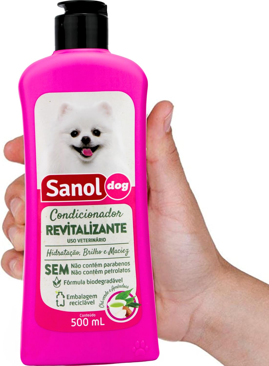 Sanol Dog Condicionador De Pelos Revitalizante 500 Ml Rosa
