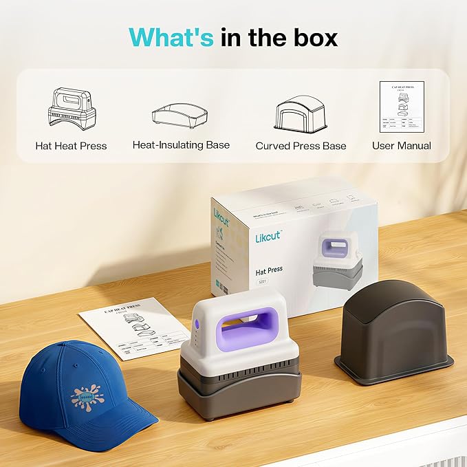 Prensa para Gorras LIKCUT SZ01, 4 Niveles de Calor, Apagado Automático miniatura 8