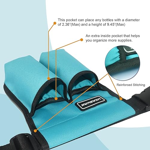 Miniatura 2 de wearwan Funda de aceite de masaje, funda de masaje ajustable y duradera, suministros de terapeuta de masaje con estilo..