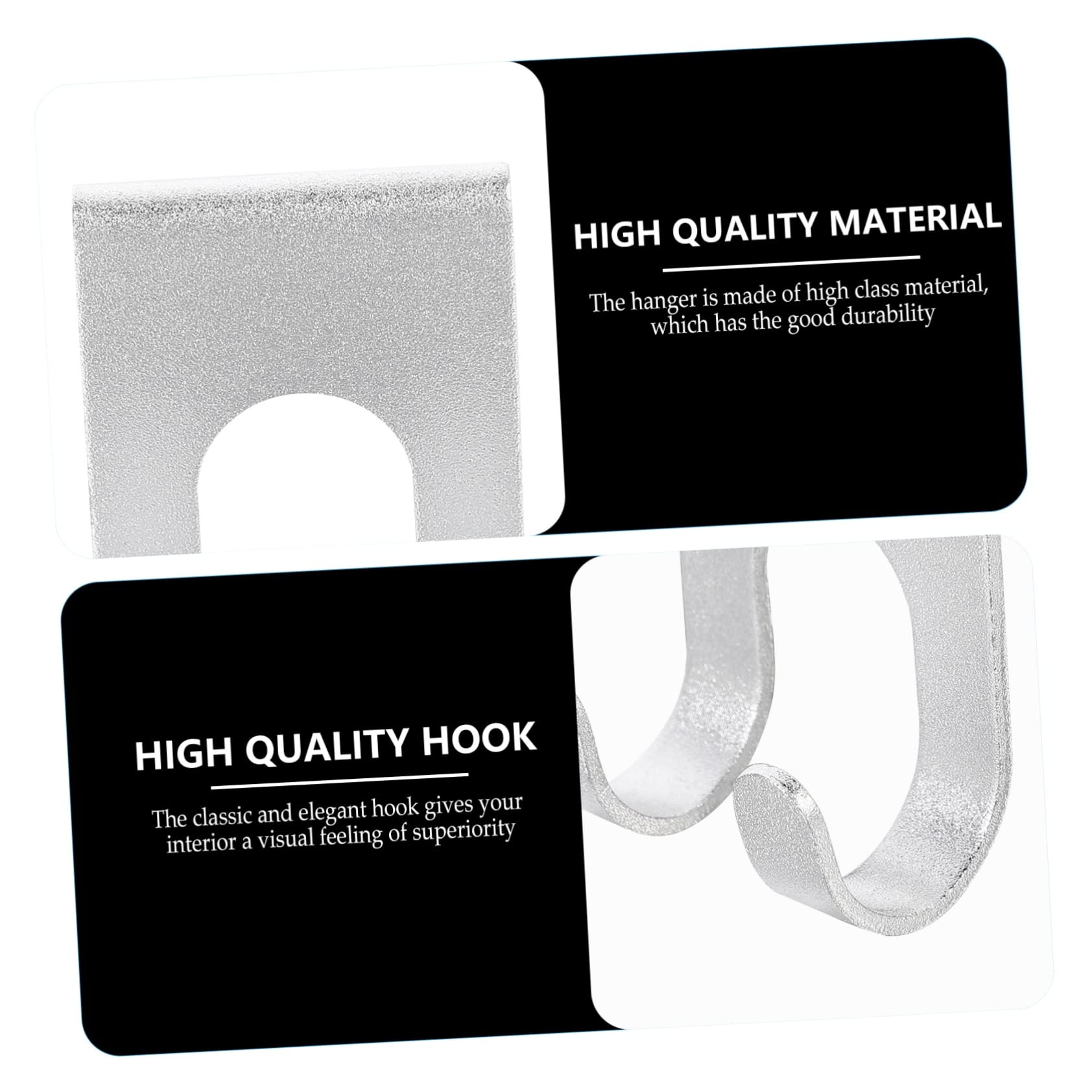 SHINEOFI 3 Series Gancho Para Ropa Sin Perforaciones Colgador De Doble Gancho Ganchos Para Toallas De Baño Ganchos De Pared Para Abrigos Accesorios Para El Baño Aluminio Plata 8 Piezas X 3