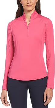PGA TOUR Womens Sun Protection Long Golf Shirt with Under Sleeve Mesh Panel