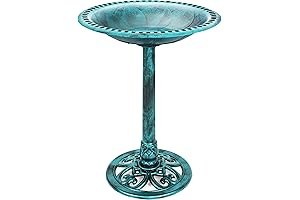 Enchanting Polyresin Bird Bath for Tranquil Gardens