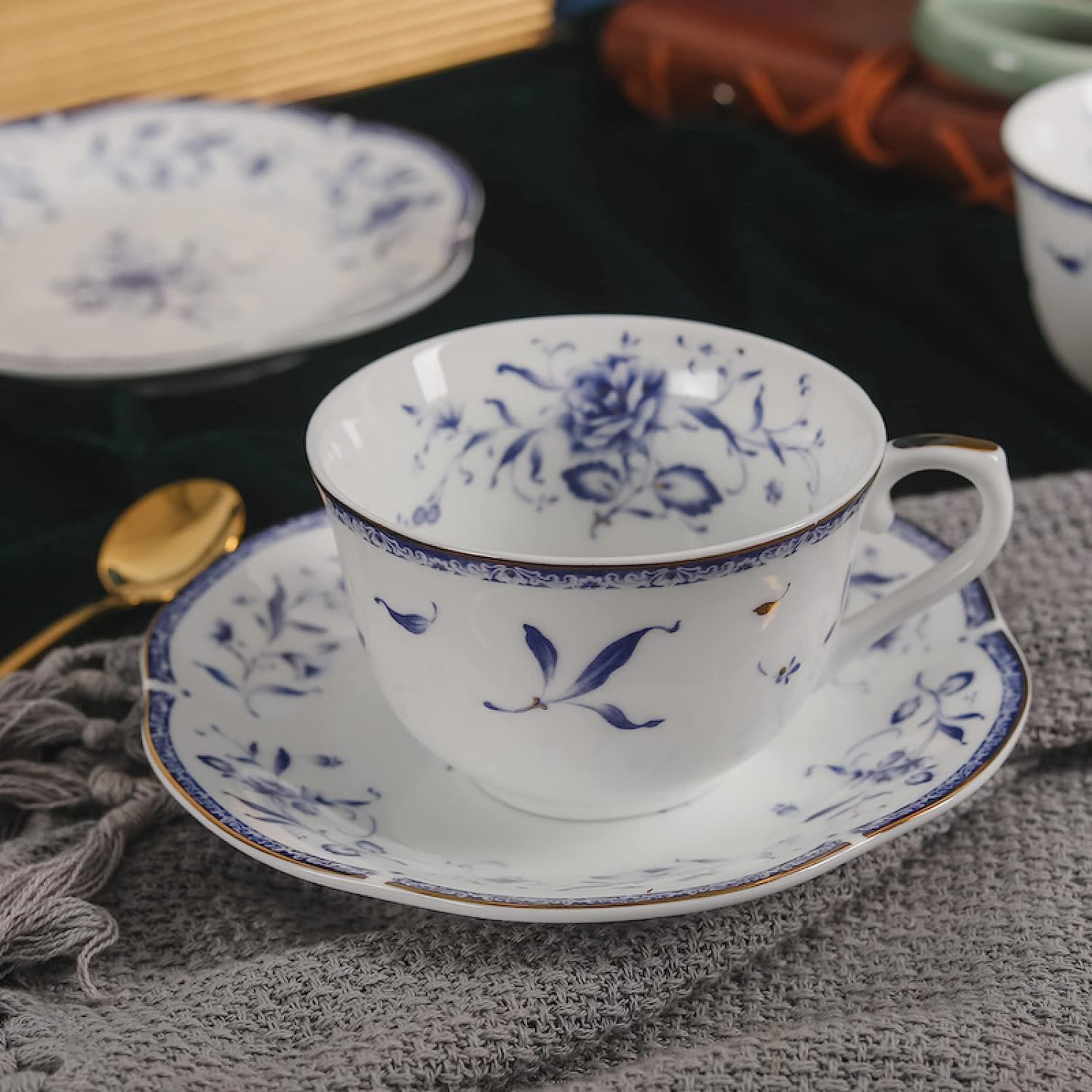 Prosta ceramiczna filiżanka do kawy*Kubek do mleka Ceramiczny zestaw filiżanek i spodków do kawy i herbaty Różowy anioł Ceramika Zestaw kubków do kawy i spodków, Kubek na sok mleczny Talerz Prezent ur