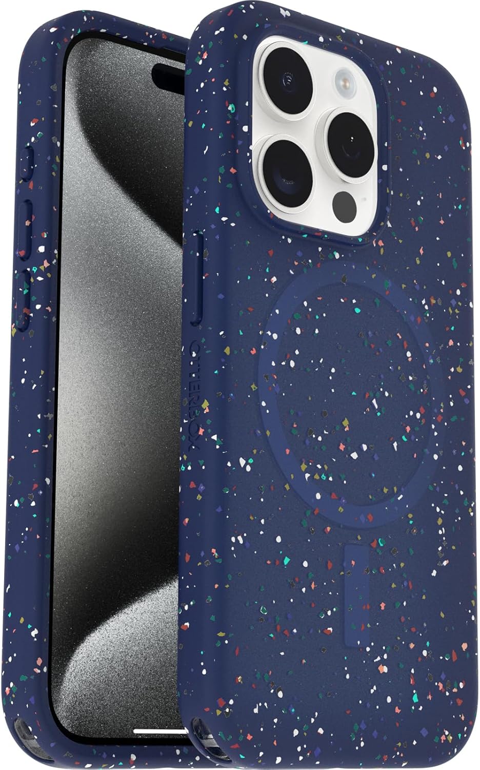 OtterBox Core Series for MagSafe for iPhone 15 Pro - Blueberry Pie Blue, Sleek Rubber Design, Smooth Finish, Camera Bumpers, and Protective Screen Lip