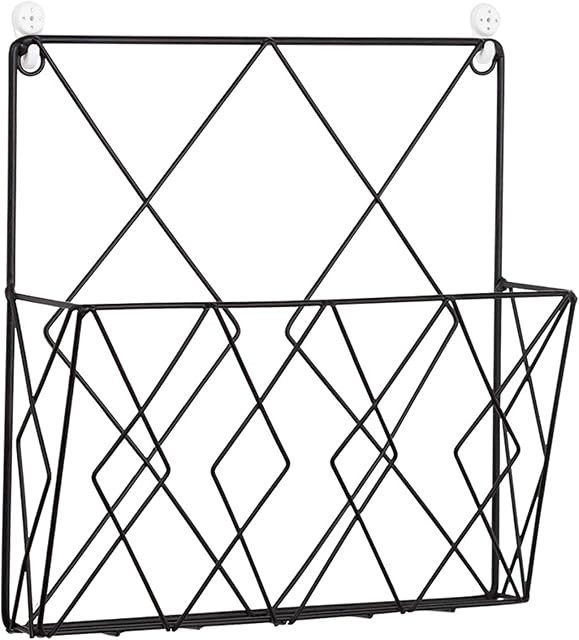Wall Mounted Magazine Rack,Magazine Rack Wall Mounted Metal Magazine Newspaper Holder Rack,Small Metal Magazine Holder for Bathroom, Toilet and More, Newspaper Wall Mount Holder for Living Room Office