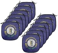 Vista 38 de Lunarable USA Chair Cushion Pad, American Cities Skylines Metropolis Architecture Sketch Style Hand Drawn Art Print, Seat Padding for Kitchen &