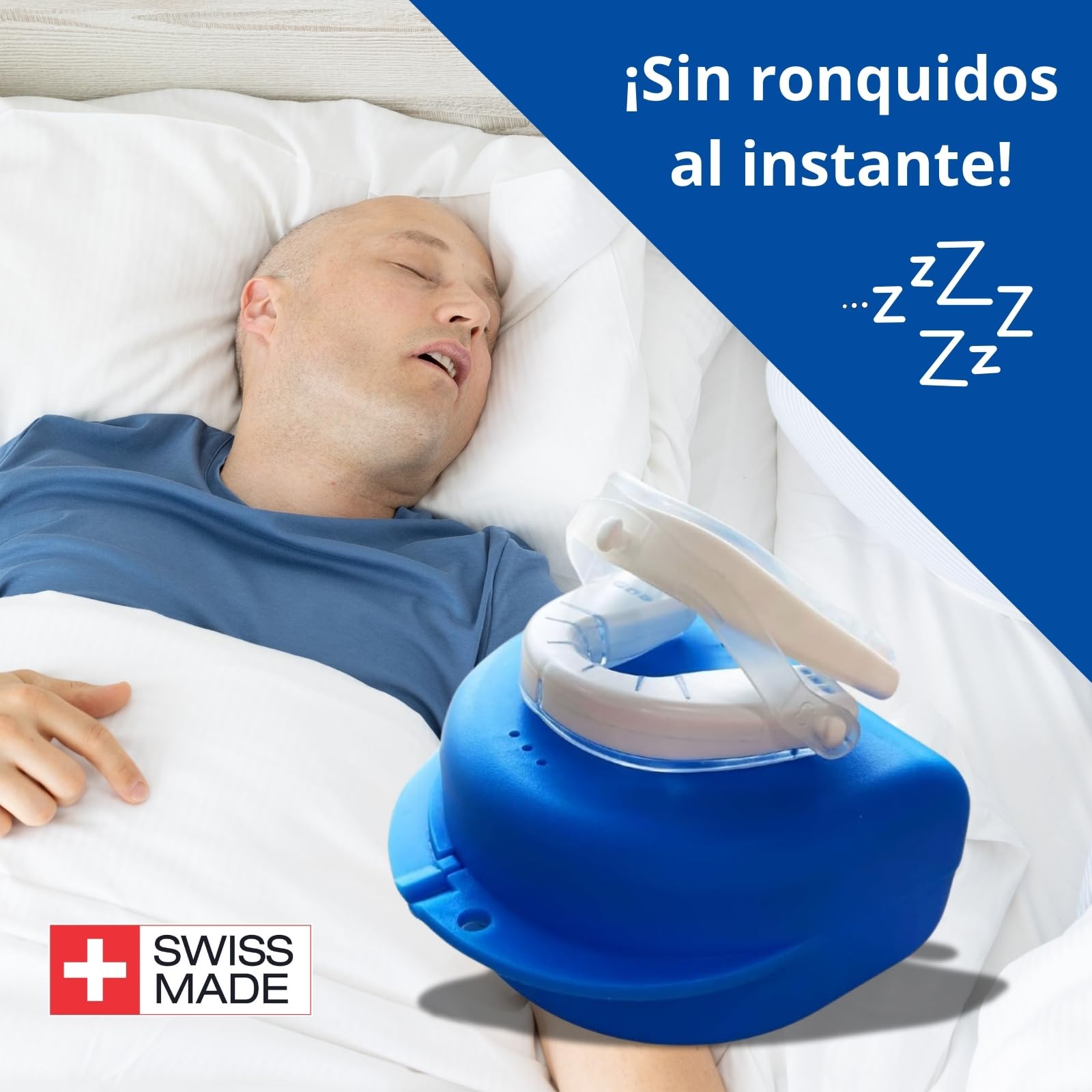 SomnoFit -B Férula para ronquidos para mandíbula grande, muy cómodo de llevar, del fabricante suizo premium