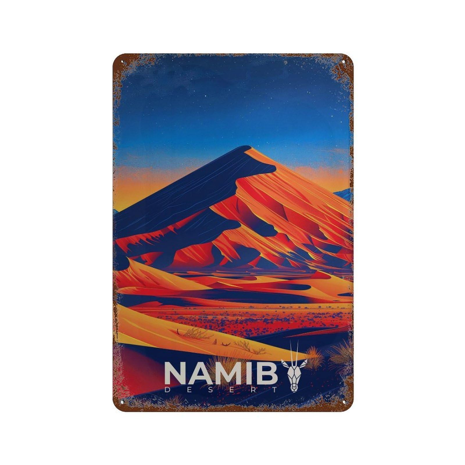 xiaoxiaoshen Namib Desert Travel Namibia Dune Wall Decor Art Metal Tin Poster Modern Home Decor Art Home Bar Shop Decorations Vintage Sign 30x20cm