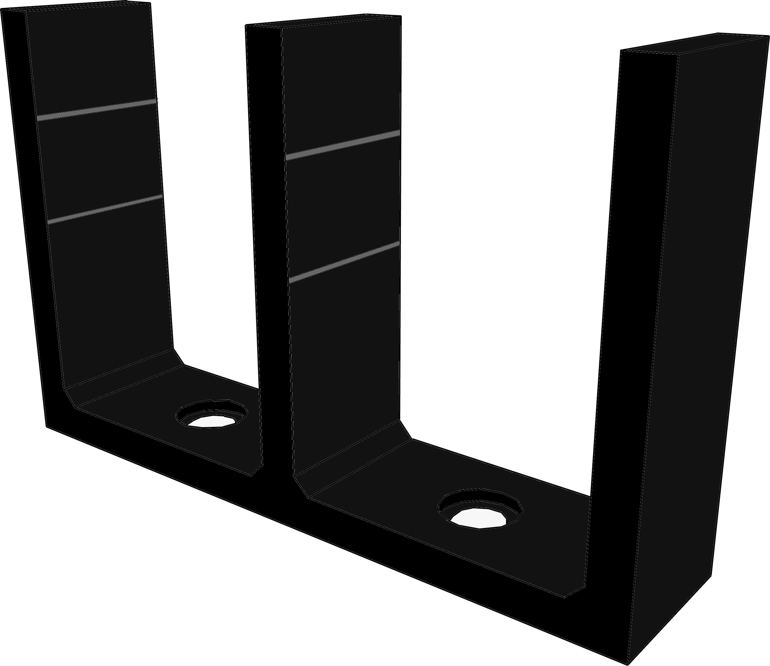 Grovers Home Solutions - Universal Adjustable Height Sliding Closet Door Floor Guide Bracket - Black