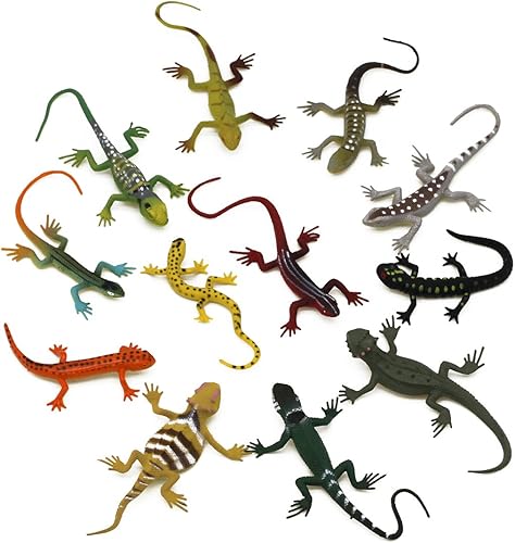 Miniatura 2 de Kvvdi 12pcs 5 Inch Colorful Fake Plastic Lizard Toys Action Figure Reptile Toy Lizards Realistic Favors