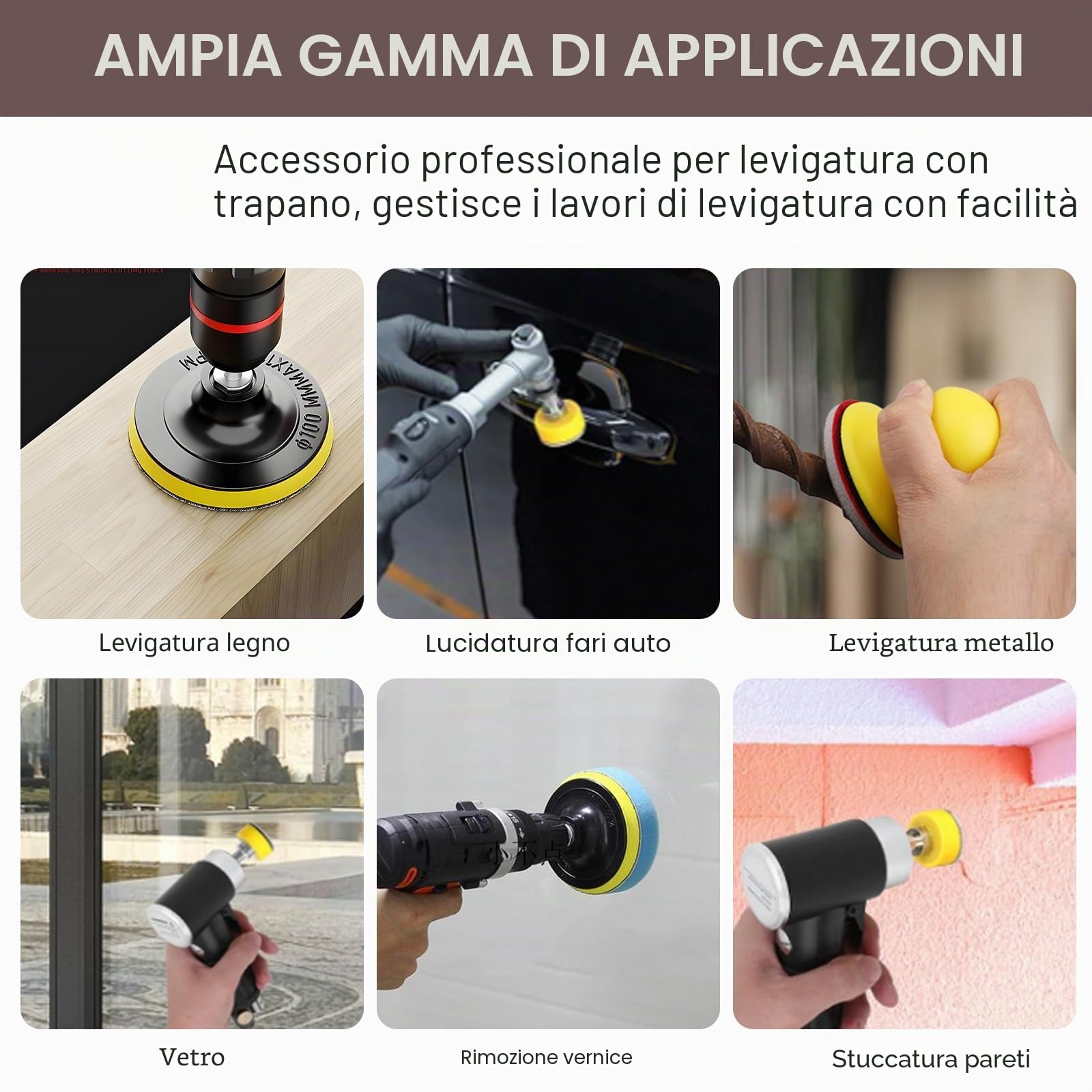 133 Pezzi Dischi Abrasivi 50mm Dischi Carta Abrasiva Grana 80 120 150 320 400 600 1000 1500 2000 3000, Kit di Levigatura Dischetti per legno in metallo auto lucidata
