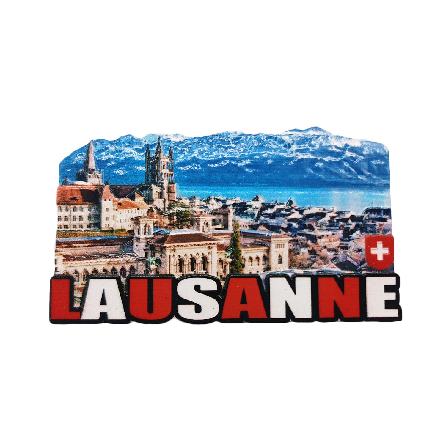 Wedarego Lausanne Switzerland 3D Refrigerator Magnet Resin Travel Souvenirs,Handmade Home & Kitchen Decoration Lausanne Fridge Magnet Collection Gift