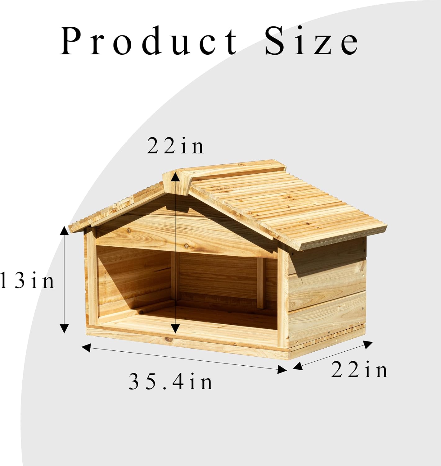 BalterFF Cat Houses for Outdoor Cats Wooden Weatherproof Shelter Winter Stray Cat Houses Feeder
