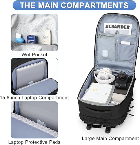 Miniatura 4 de Mochila casual Mochila de viaje, A-Negro, Moderno